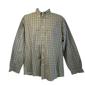 CINCH Mens L Yellow Plaid Button Down Long Sleeves Western/Cowboy Top